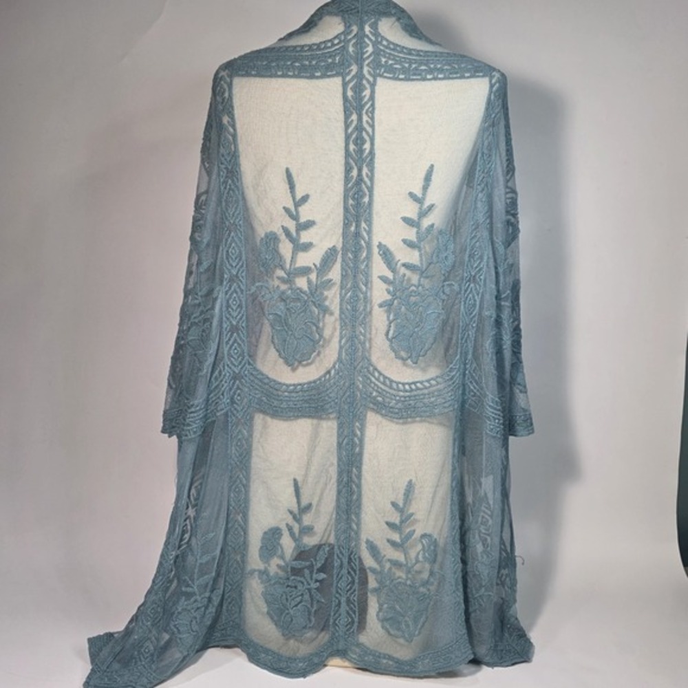 Maverick‎ Collection Blue Size Medium Lace Boho Beach Pool Festival Coverup